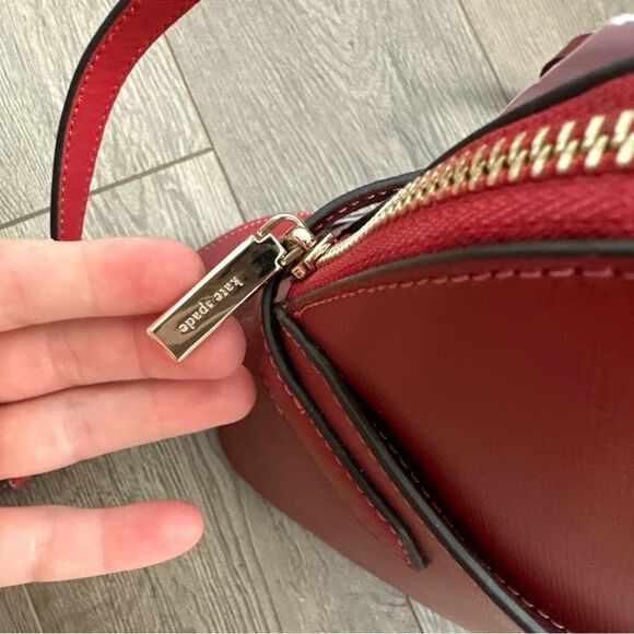 kate spade new york "staci" dome backpack saffiono leather red Curran - Picture 8 of 8